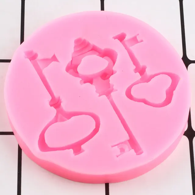 Sugarcraft Kulcsok Alak Szilikon Penész Cukorkák Agyag Csokoládé Sütő Formák Diy Party Cupcake Topper Fondant Sütemény Díszítő Szerszámok - Image 5