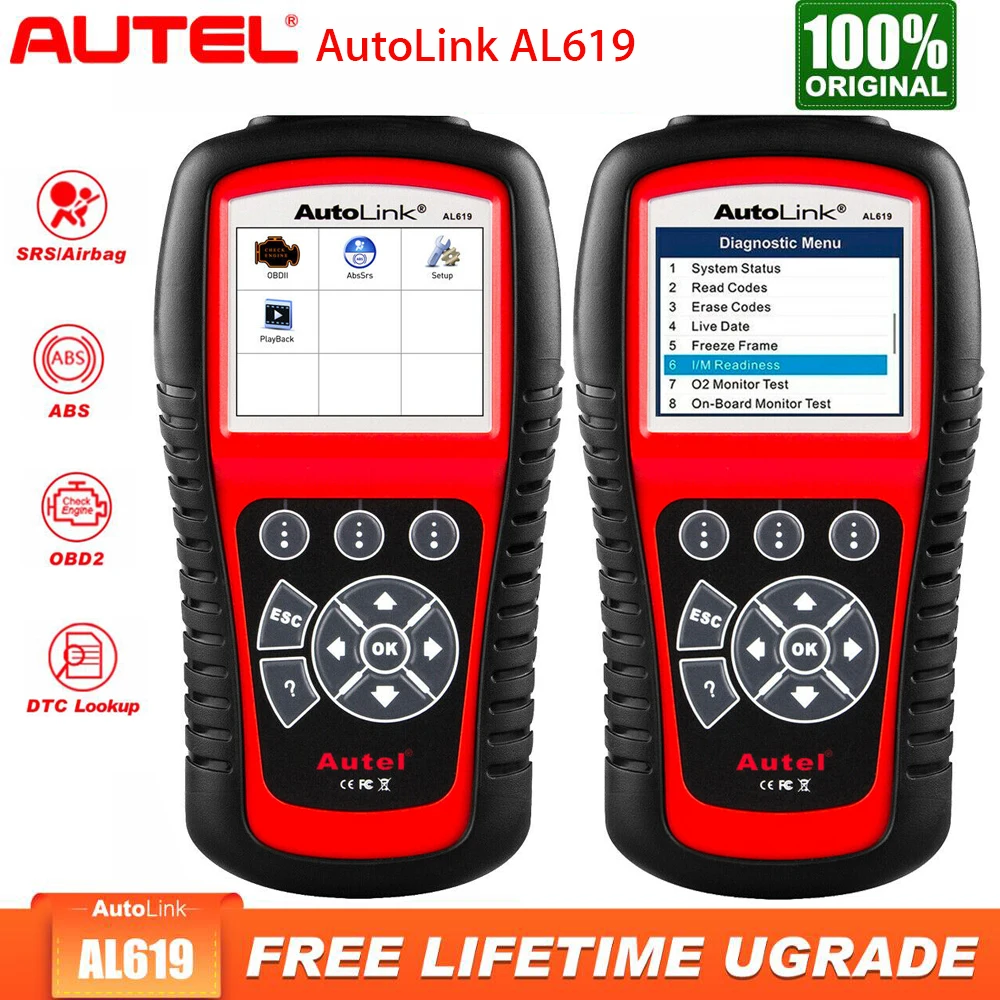 US $172.40 Autel Autolink Al619 Diagnostic Auto Obd2 Scanner Car Diagnostic Tool Engineabssrs Auto Multi Language Car Automotive Scanner