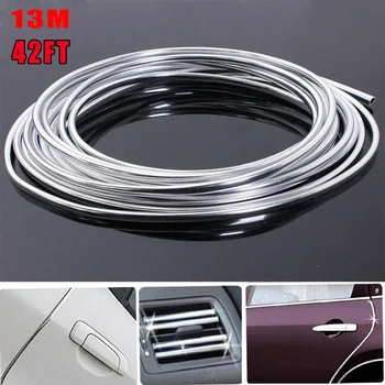 

Edge Car Door Protectors Molding Trim Protectors Silver Interior Gap Decoration