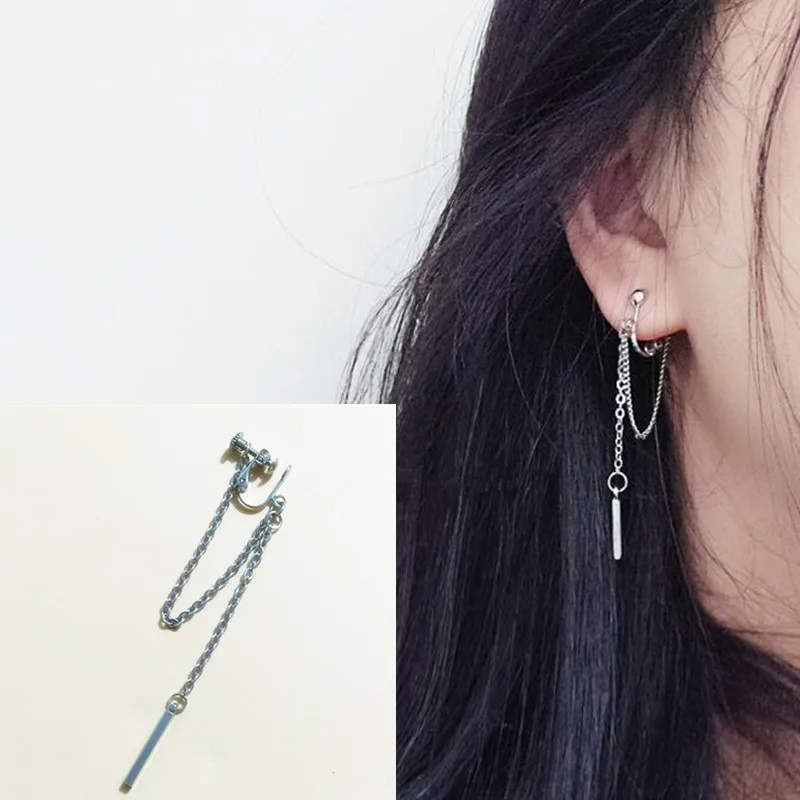 1 шт. V BTSARMY серьги DNA корейские серьги Длинные мужские Bangtan мальчики V без отверстия для ушей клипсы для женщин мужчин BTSARMY Kpop