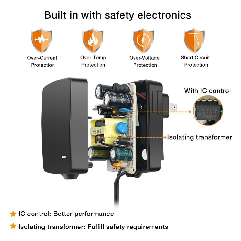 AC/DC адаптер 3V 4,5 V 5V 6V 7,5 V 9V 12V 2A 2.5A Регулируемый Мощность адаптер Универсальный Зарядное устройство питания для Светодиодный светильник полосы лампы 30W
