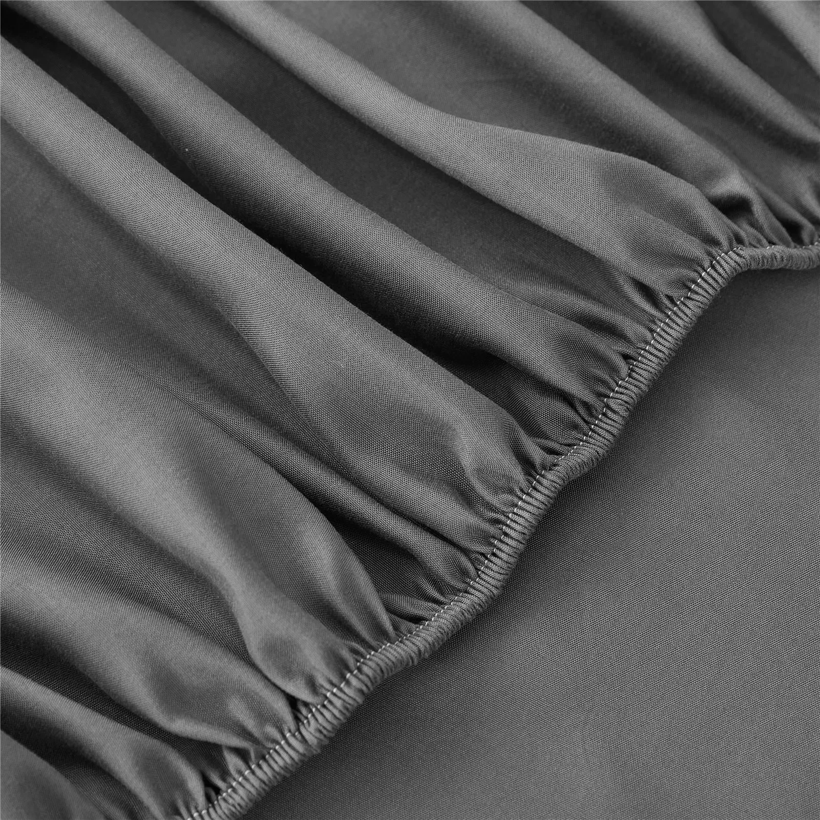 Modern Simple Style Solid Solor Bed Sheet Fitted Sheet Elastic Band Antifouling Anti-crease King Queen Size Bed Mattress Cover