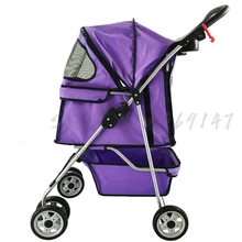 Коляска для домашних животных, тележка для собак, кошка, светильник для коляски, складная коляска, маленькая плюшевая собака, амортизатор, для путешествий на открытом воздухе