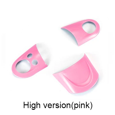 Pink(high) 3 шт. Юнион Джек Автомобильный руль литье стикер крышка декор оболочки для Mini Cooper JCW Clubman R55 R56 R57 R58 R59 R60 R61 - Название цвета: Pink(high)