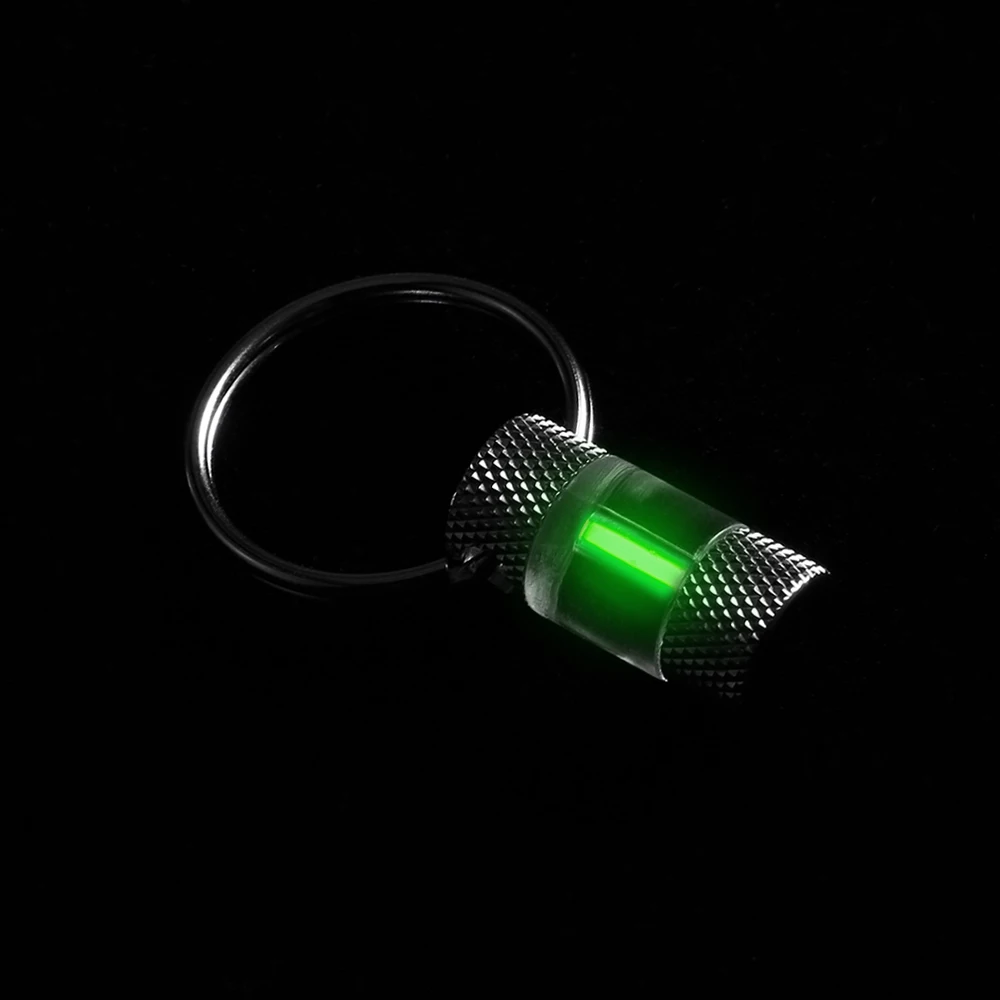 Зеленый Самолюминесцентный Тритиевый газовый брелок автоматический светящийся светильник украшение с кольцом для ключей многофункциональный мини-инструмент для выживания на открытом воздухе edc инструмент - Цвет: Зеленый
