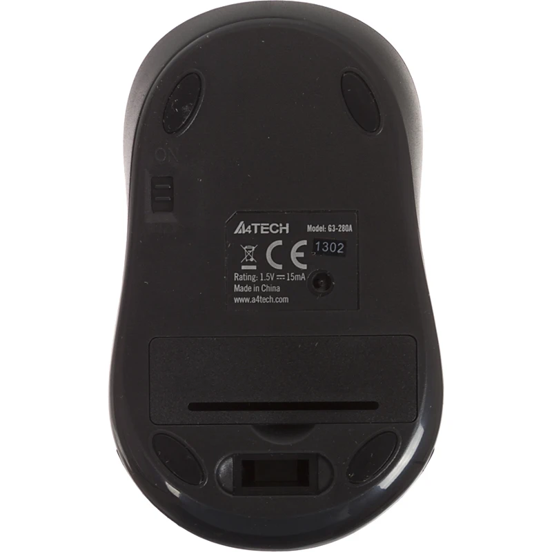 Мышь A4 V-Track G3-280A серый/черный оптическая(1000dpi) беспроводная USB(2but