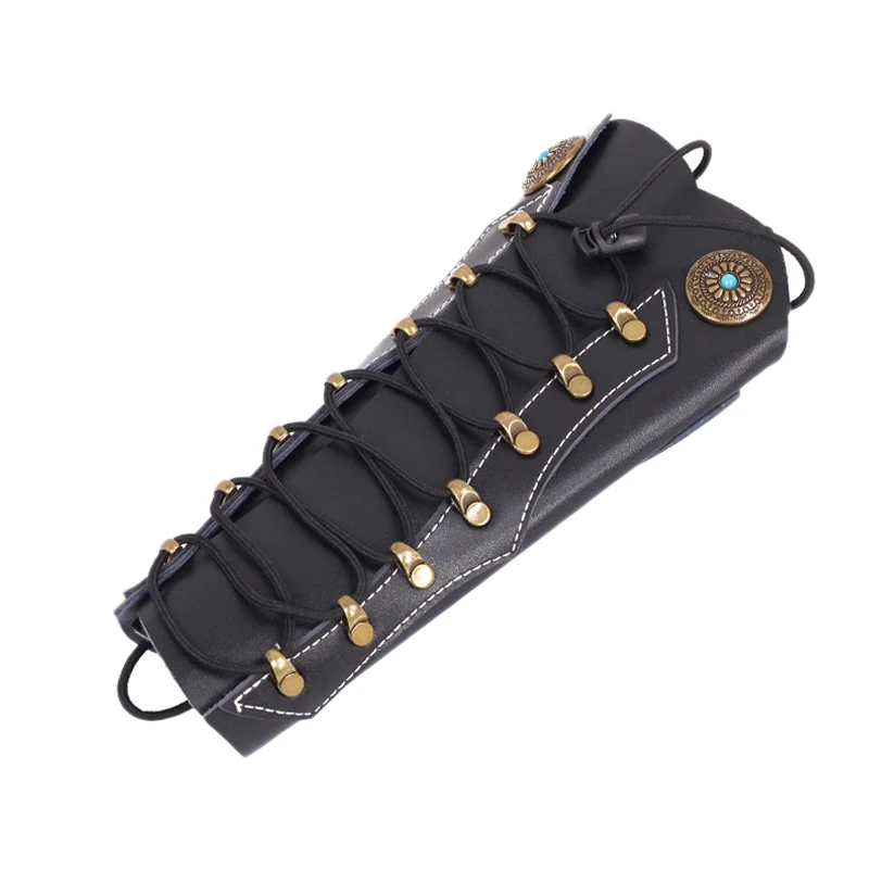 

Cowhide Archery Arm Protector Guard for Hunting with Hardware Fasteners Outdoor Hunting Recurve Bow Sport