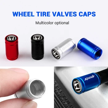 

4Pcs Sport Emblem Auto Frosted Wheel Tire Valve Caps Case For Mugen Power Honda Civic Accord CRV Hrv Jazz Car accessories