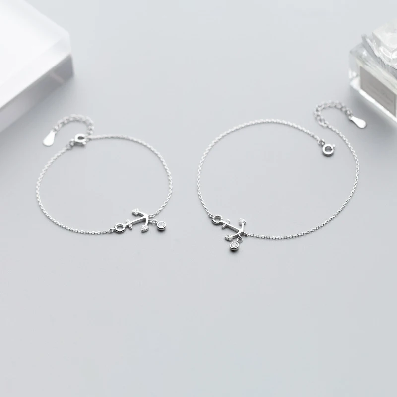 Anchor Leg Chain Female Fashion Sailor Rudder Round Zircon Women's Anklet 925 Sterling Silver Foot Jewelry Body Chain Accessorie