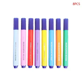 

8pcs Highlighter Pen Marker Pastel Liquid Chalk Fluorescent Pencl Candy Color