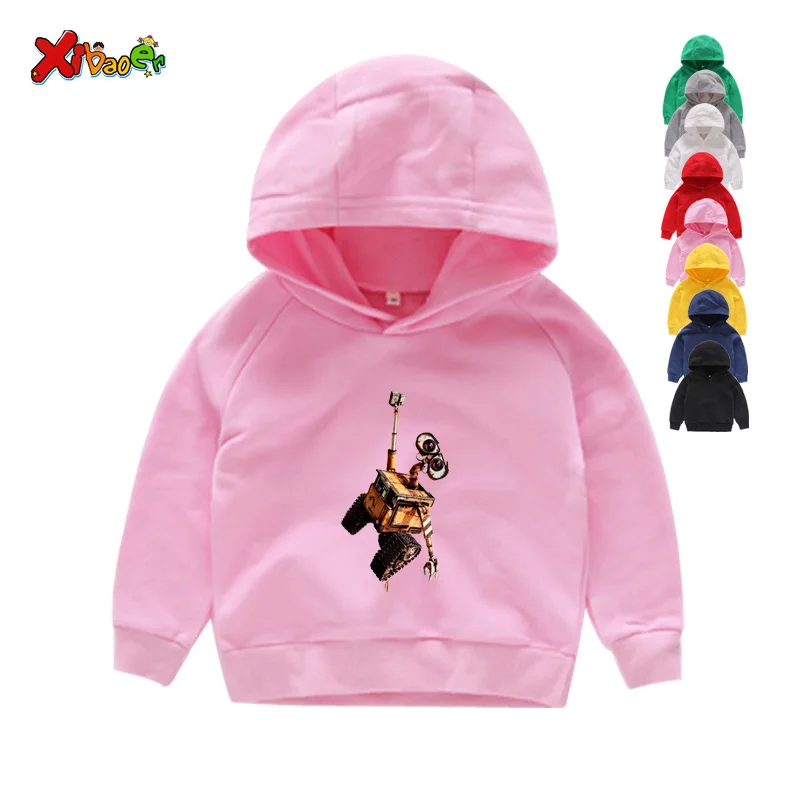 

Wall-E Eve Robot Couple Cartoon Funny Hoodies Homme Jollypeach Red Breathable Sweatshirts Kids Long Sleeves Hoodies Sweatshirts