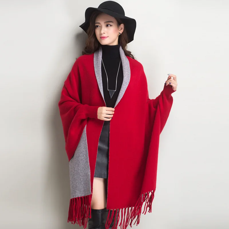 

Clothing Womens 2021 New Ponchos Autumn Spring Jacket Fringed Large Size Hand-wearing Shawl Cloak Jackets For Women