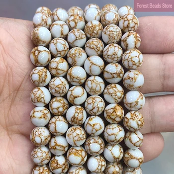White Turquoise Round Beads 1