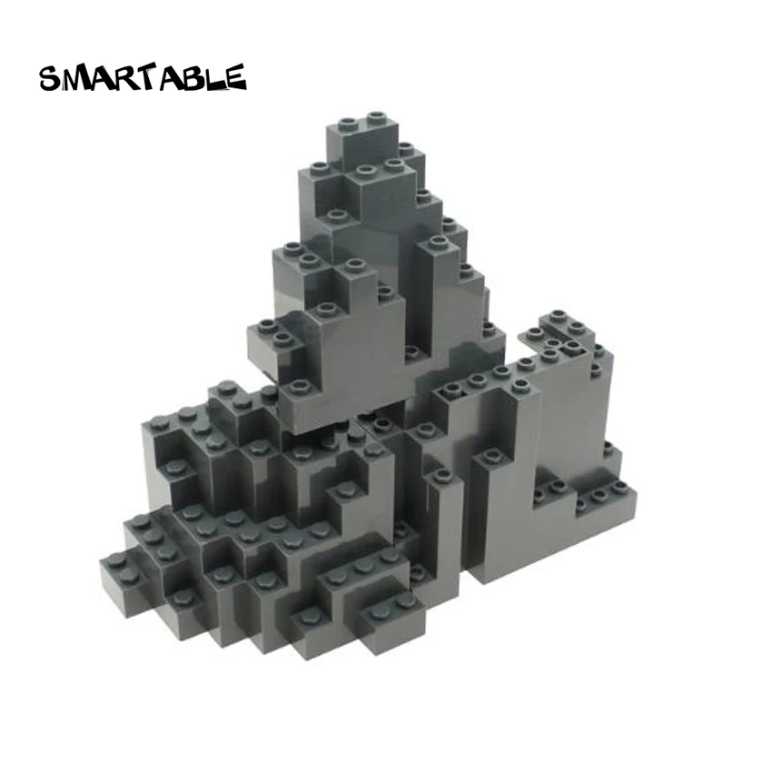

Строительные блоки Smartable Rockery Mound Rock, детали MOC, игрушки для замка, сада, совместимы с основным брендом 6082/6083/23996 8 шт./лот
