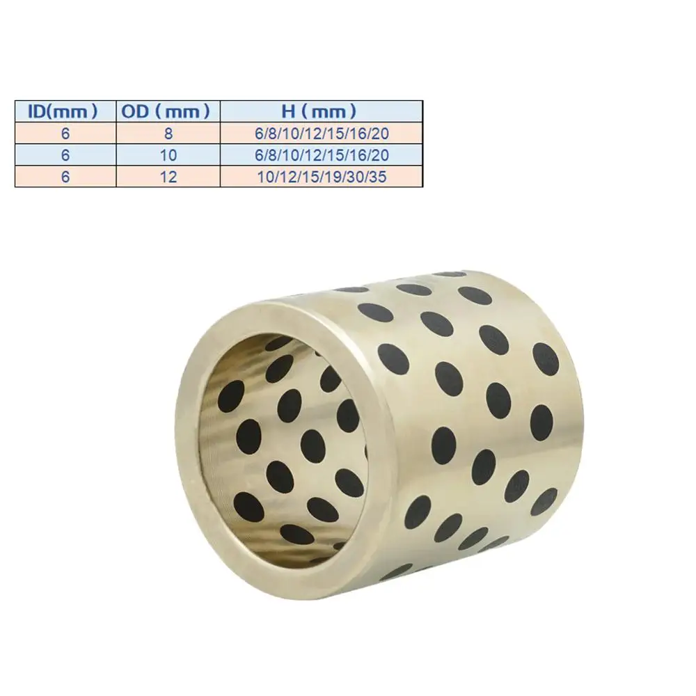 2Pcs JDB 6mmx8mm 6mmx10mm 6mmx12mm MPBZ linear graphite copper set