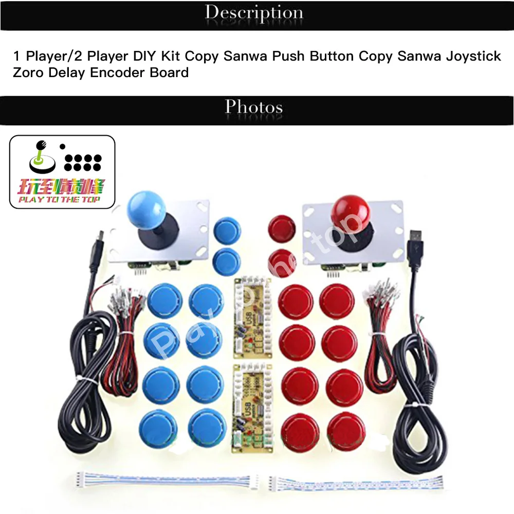 1 плеер/2 Player доска DIY Kit копия Кнопка Sanwa копия Sanwa Джойстик Зоро датчик с переходником доска