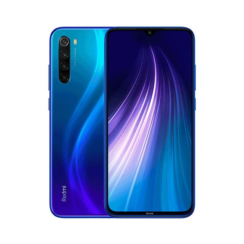 Blue Xiaomi Redmi Note 8 с глобальной прошивкой, 4 ГБ, 64 ГБ, смартфон, 48мп, четырехъядерный процессор Snapdragon 665, Восьмиядерный мобильный телефон, аккумулятор 4000 мАч - Цвет: Blue