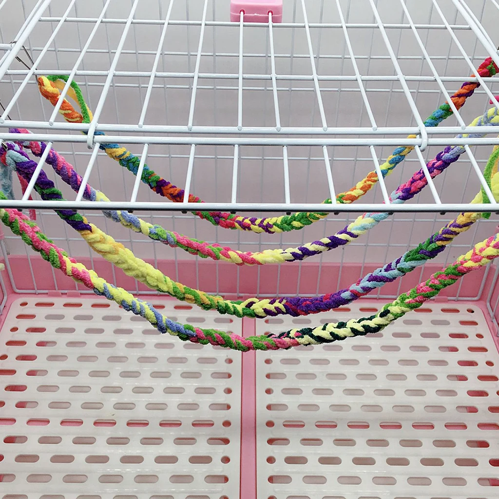 2 Pcs Birds Hamster Swing Toys Cage Hanging Toy For Birds Parrots Rat Mice Hamster Small Animals Pet Swing Toy 
