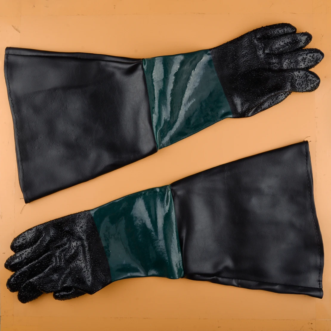 

1 Pair Heavy Duty Labour Protection Work Gloves For Sand Blasting Cabinet Sandblaster 60cm/24" Accessories