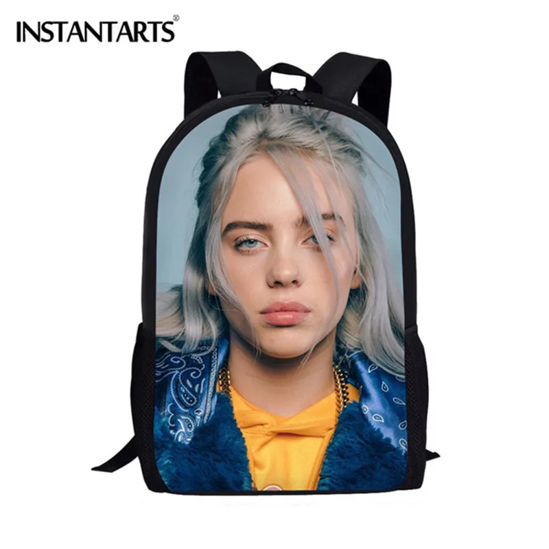 INSTANTARTS Billie Eilish рюкзак для девочки-подростка, американская королева, школьная сумка, детский набор, школьный рюкзак, школьная сумка для старшеклассника - Цвет: 7 (2)C