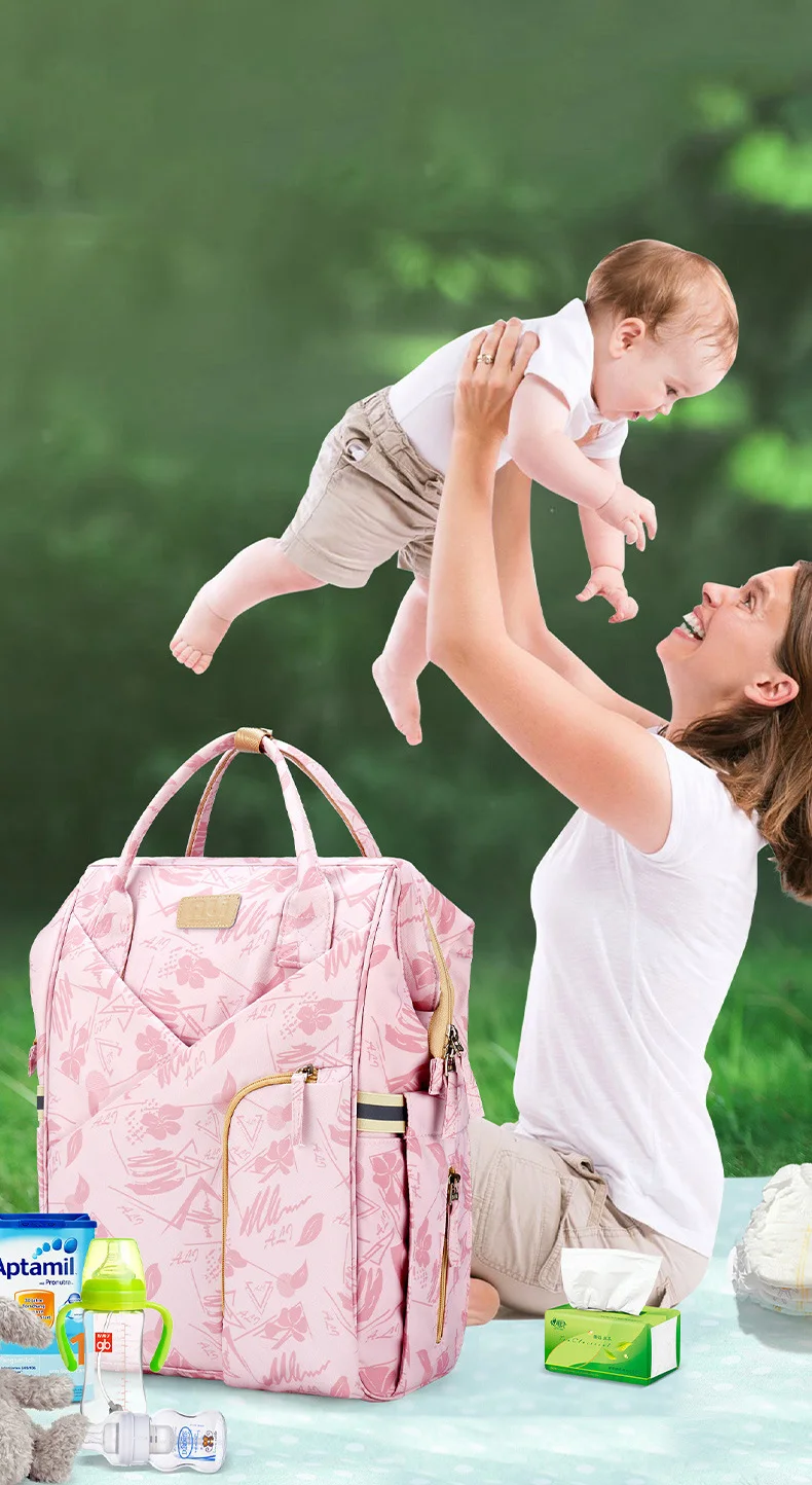 functional and stylish backpacks New Mommy Baby Multi-function Care Backpacks Outdoor Travel Diaper Bags Large Capacity Baby Nappy Backpack Fashion Stroller Bags stylish backpacks for women