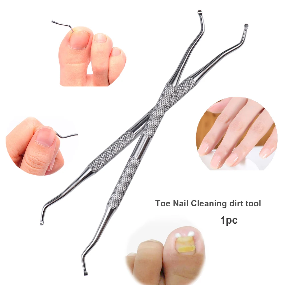 Useful Ingrown Toe Nail Hook Doublehead Paronychia Pedicure Stainless