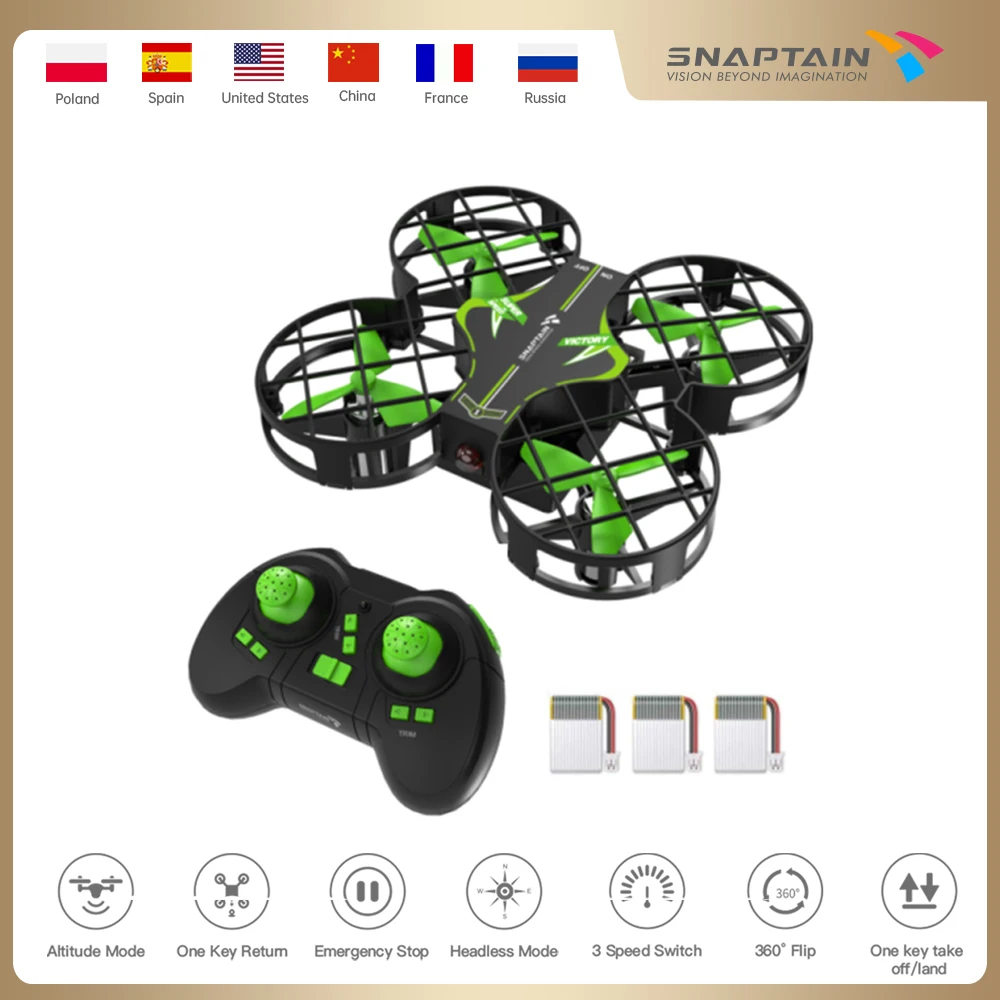 Мини Дрон с дистанционным управлением SNAPTAIN HH23HQ Plus, игрушечный мини Квадрокоптер с дистанционным управлением, безголовые дроны, портативный карманный 3d дрон с откидной крышкой для детей|Дроны с камерой| | АлиЭкспресс