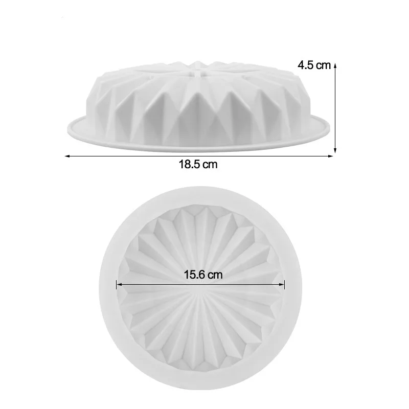 JO LIFE креативная Геометрическая силиконовая форма для помадки 3D сковорода круглые оригами украшения для тортов мусс инструменты форма для десертов - Цвет: White