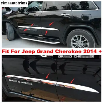 

Yimaautotrims Stainless Steel Exterior Refit For JEEP Grand Cherokee 2014 - 2020 Car Door Body Molding Rubbing Strip Cover Trim