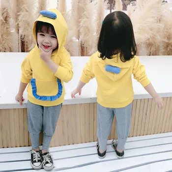

Boys and girls pocket harem pants suit 2020 autumn new Korean style foreign two-piece suit one generation of children's clothin