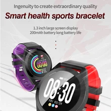 Спортивный Браслет черный край ips HD большой экран водонепроницаемый Интеллектуальный фото Шаг Подсчет пульса обнаружения фитнес оборудование