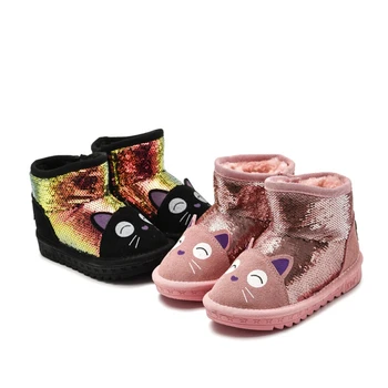 

Boys Shoes Girls Snow Boots Winter PU Leather Children Boots Fashion Toddler Kids Boots Warm Winter Boot