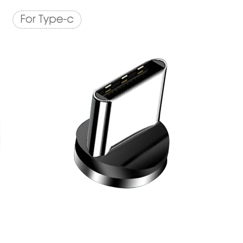 Быстрое магнитное зарядное устройство для huawei 3,0 4,0 Micro USB кабель для samsung Быстрый Магнитный зарядный шнур для телефона type C кабель для Xiaomi - Цвет: Only Type C Tip
