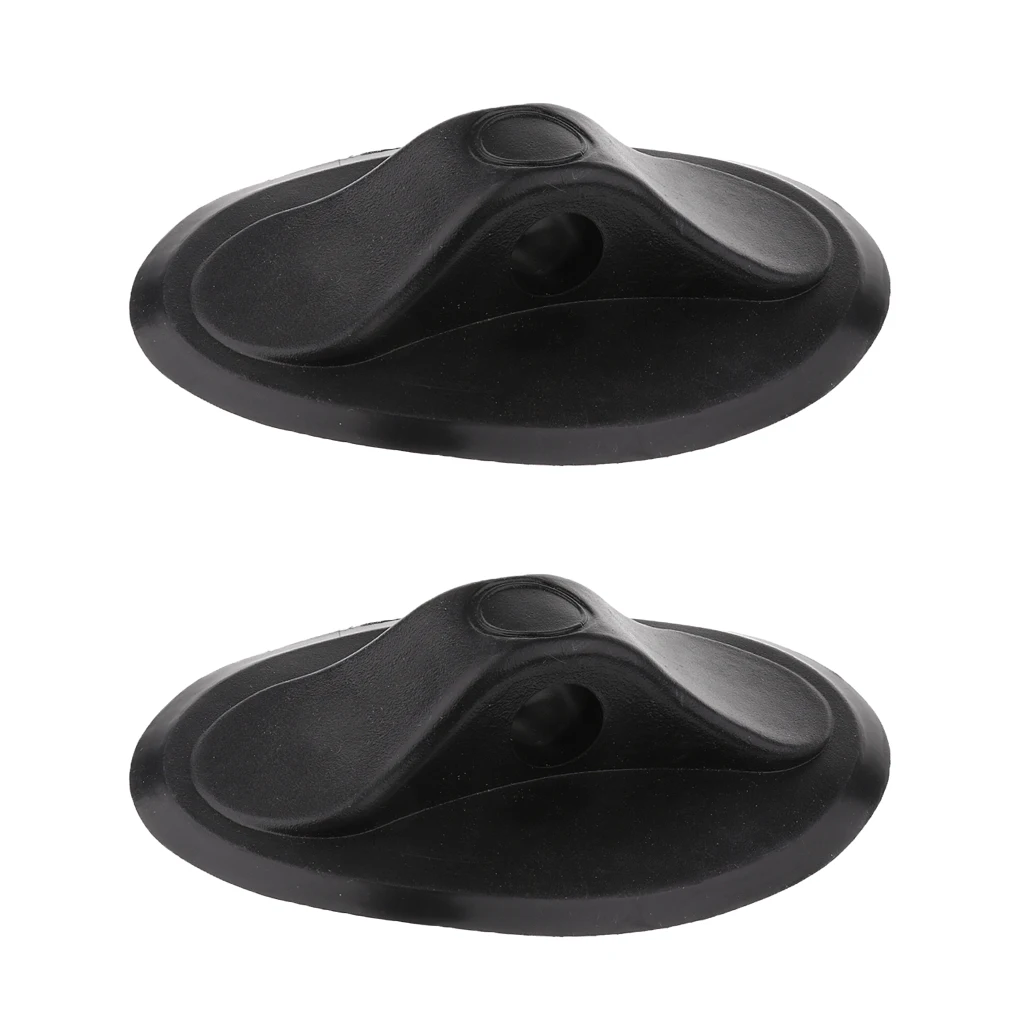 2 Pieces Single Hole Rubber Dinghy Boat Rope Buckle Deck Mount Holder Hook Accessories