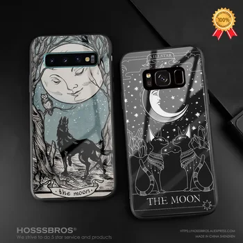 

witches moon Tarot Mystery totem soft silicone glass Phone case for Samsung Galaxy S8 S9 S10e S10 S20 Ultra Note 8 9 10 Plus
