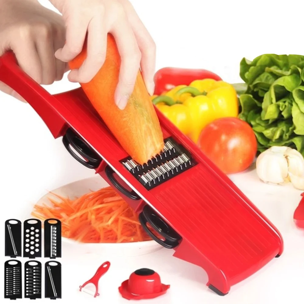 

DIDIHOU Vegetable Cutter with Steel Blade Peeler Carrot Cheese Grater vegetable slicer Kitchen Accessories Tool Hot