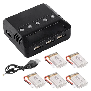 

5 pcs 3.7V 800mAh Lipo Battery + Charger For Syma X5C X5A X5SC X5SW