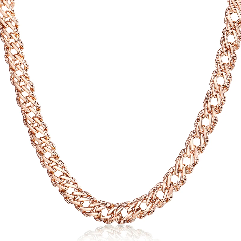 Trendsmax ожерелье s для женщин и мужчин 585 розовое золото Venitian панцирная цепочка Ожерелье 45 см 55 см 60 см модное ювелирное изделие KGN453