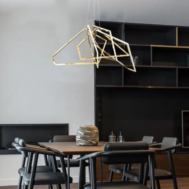 Joyful Home, современное художественное украшение из нержавеющей стали, подвесные светильники для столовой, ресторана, светодиодный светильник, Подвесная лампа