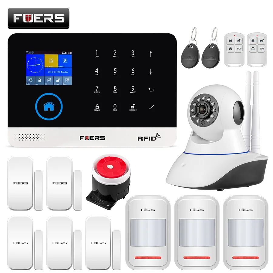 Новинка 2020 FUERS WIFI GSM беспроводная домашняя система охранной сигнализации