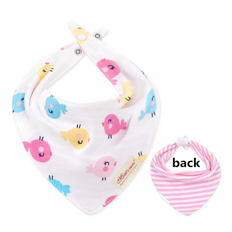 New Baby Bibs  Baby things Baby Smock Newborn Burp Cloths Cartoon Embroidery Baby Stuff 2 Sides Use Cotton Bandana Bibs