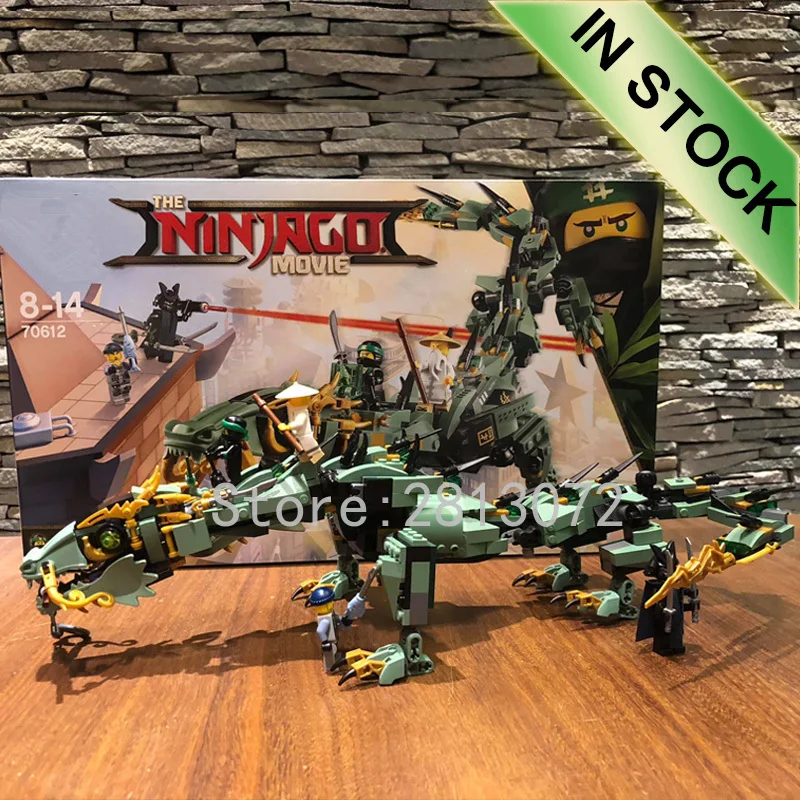 

In Stock Green Ninja Mech Dragon Model 10718 573Pcs Building Blocks Bricks Toys Compatible with 70612 06051 Toys