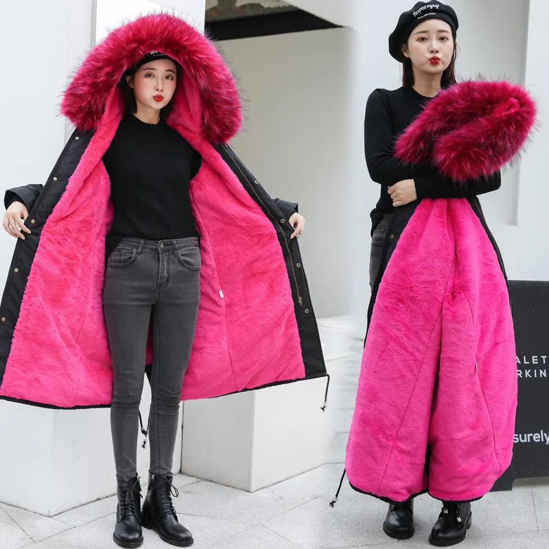 

2019 Winter New Style Korean-style Loose-Fit Cotton-padded Clothes Women's Mid-length Parka down Jacket Cotton-padded Clothes La