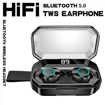

Bluetooth V5.0 Earphone Wireless ear buds Stereo IPX7 Sport Waterproof Headphones Headsets 3000mAh Power Bank For iPhone Huawei