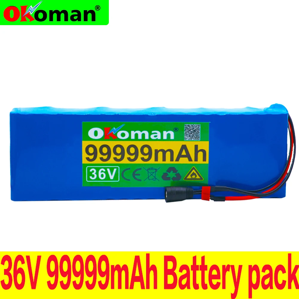 Оригинальный аккумулятор 10S4P 36 В 99.999Ah 1000 Вт Аккумулятор для электрического
