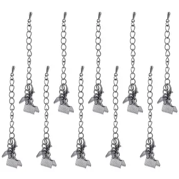 

20Pcs 10mm Ribbon Ends Fastener Clasps Cord Ends Buckles DIY Jewelry Accessories