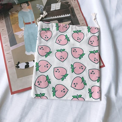 Корейский ulzzang Харадзюку Мультфильм Drawstring Женская Новая мода Портативный Путешествия Повседневная Женская Drawstring Карманный - Цвет: 6