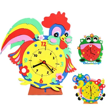 

Diy EVA Clock Arts Crafts Toys Cartoon Crafts Kids Puzzles Educational for Children's Toys Fun Party Diy Girl/boy Christmas Gift