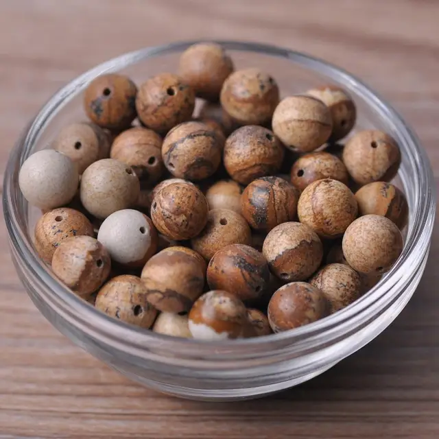 Round 4mm 6mm 8mm 10mm 12mm Natural Stone Rock Loose Spacer Beads lot for Bracelet Jewelry Making Findings DIY Crafts Picture Stone