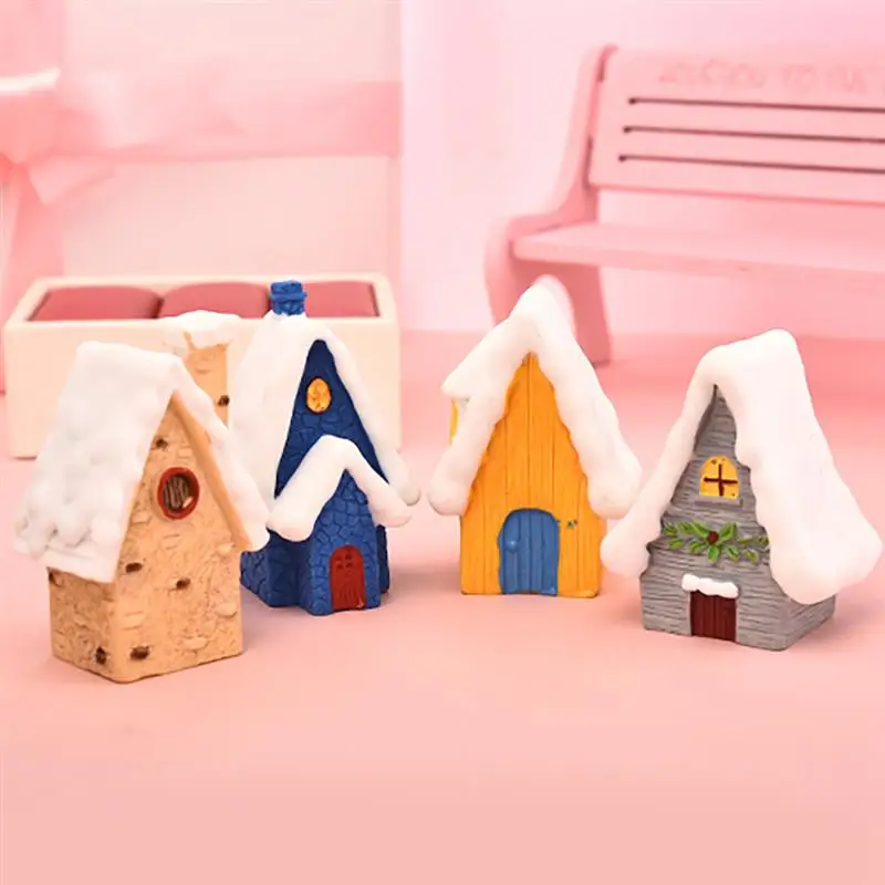 

1 Piece Europe Ice Snow House Winter Scenery Russia Spain Building Small Statue Figurine Crafts Ornament DIY Miniatures